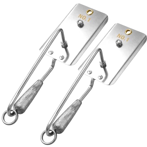 Leinuosen 2 Pcs Fishing Planer Boards for Downrigger - Silver, 2.7 oz