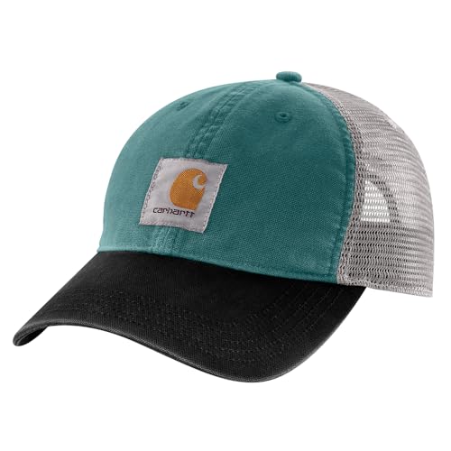 Carhartt Men's Buffalo Sandstone Meshback Cap - One Size, Teal/Black