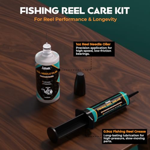 Fishing Reel Care Kit with Needle Oil & Grease - 1.9oz Variation