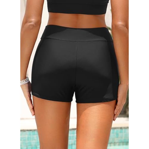 Womens High Waisted Swim Shorts - 3" Bathing Suit Bottoms Boyshorts Swimsuits Board Shorts with Liner 2025