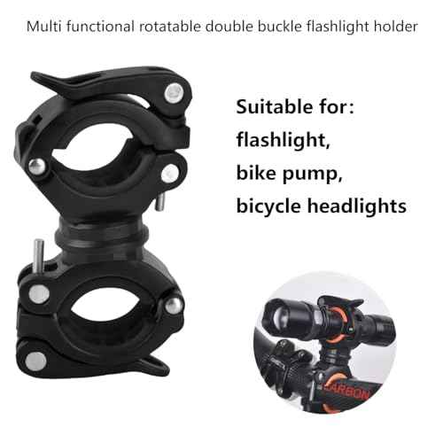[2 Pack] Vonpri Flashlight Holder, Mount Bicycle Mounting Bracket Flashlight Holder Torch Clip 360¨¬ Rotation
