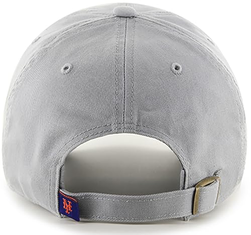New York Mets MLB Gray Adjustable Baseball Cap Hat - One Size Fits All