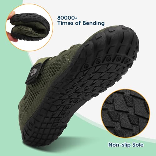 LeIsfIt Kids Girls Boys Shoes Wide Barefoot Shoes Kids Anti-Slip Sneakers Lightweight Hiking Sneakers for Toddler Little Big Kid