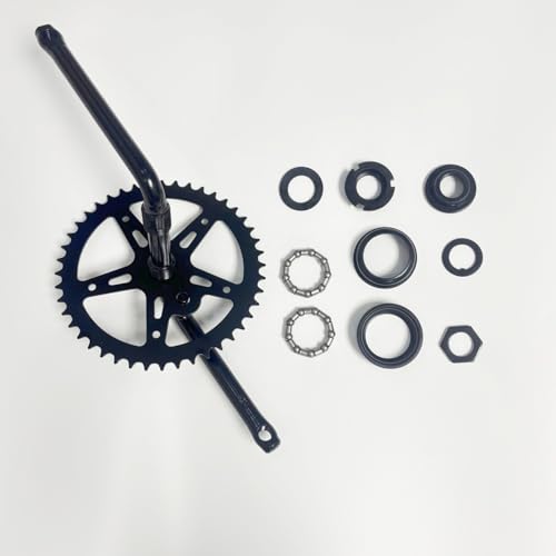 Bike Crank Set 44T 165mm Bottom Pedal Kit for 26" Bikes Black