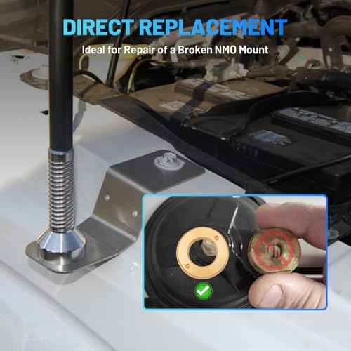 Anina SO239 to NMO Adapter for Vehicle VHF UHF Ham Two Way Radio Antenna NMO Convertion Connector Kit 5/8 Through Hole 2- Pack