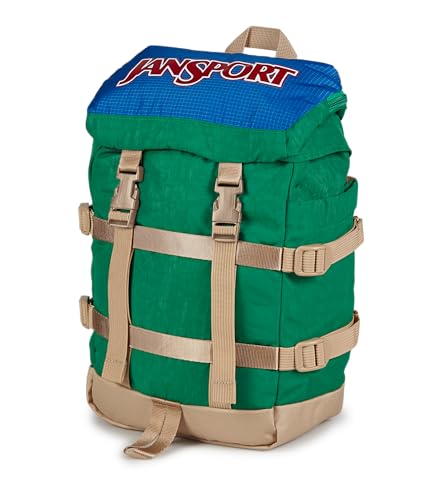 JanSport Mini Skip Pack – Compact Backpack with Main Compartment, Side Water Bottle Pocket, and Zippered Accessory Pocket, Jelly Kelly
