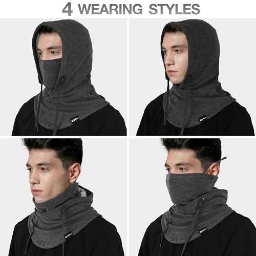Balaclava Face Mask, 4-in-1 Warm Winter Ski Mask for Men Women Neck Warmer for Skiing Cycling