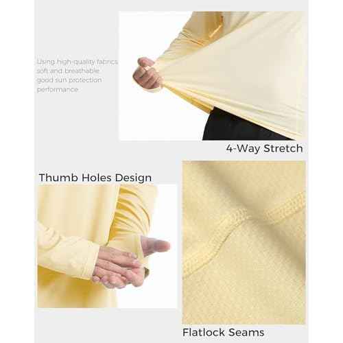 Mens UPF 50+ Rash Guard Swim Shirts, Cooling Dry UV Sun Protection Long Sleeve SPF Shirts for Fishing Hiking Running