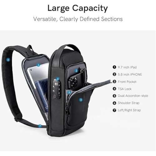 Kingsons Anti-Theft Crossbody Sling Bag for Men - Model Ks3283w