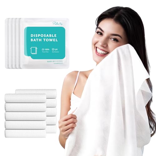 10 Pack Disposable Bath Towels - 55x27.5 Inch, Portable Camping & Travel Towels