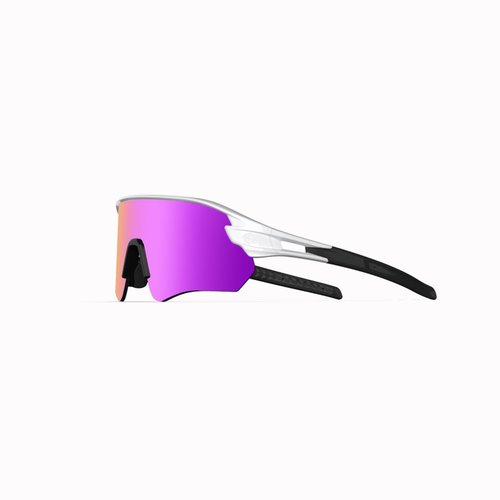 Bantida Z87 Sport Sunglasses For Running Cycling Fishing, UV Protection Sunglasses, TR90 Lightweight Goggles For Men Women (Pink&Purple)