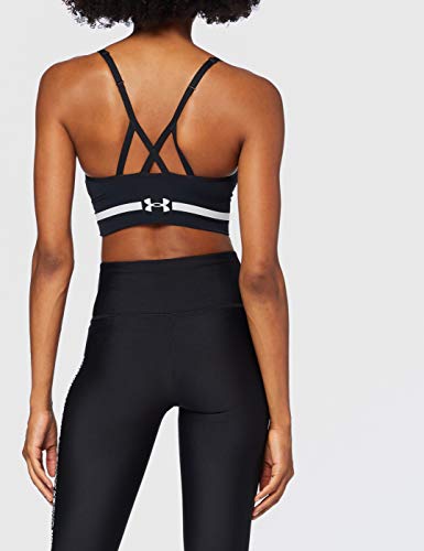Under Armour Women's Seamless Low Long Sports Bra Small Black Halo Gray