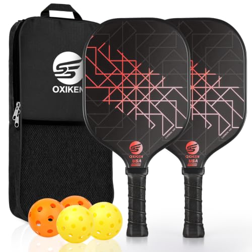 Coral Pickleball Paddles Set of 2 USAPA Approved - Lightweight, Durable