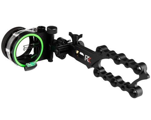 RL-3 Three Pin Bow Sight - .019 Fiber Pin with 1st & 2nd Axis Adjustments and Enclosed Fiber Optic Ring - Black - Right Handed
