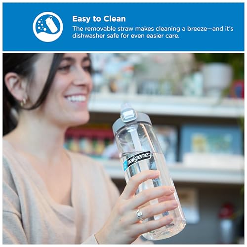 Nalgene 24 oz FreshFlow Straw Water Bottle - Blue Aqua