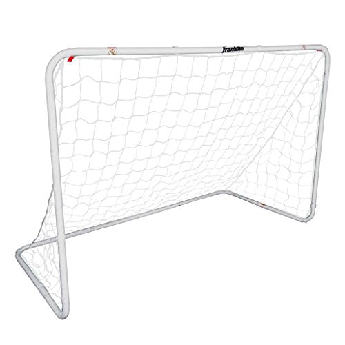 Franklin Sports Competition Soccer Goals - Backyard Portable Steel Soccer Goals - Adult + Youth Soccer Goal with Net + Ground Stakes Included - Multiple Sizes + Colors