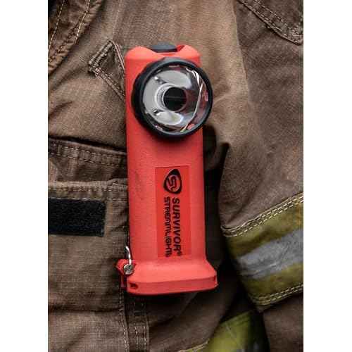 Streamlight 90540 Survivor 175-Lumen Alkaline Safety-Rated Firefighter Right Angle Flashlight, Orange
