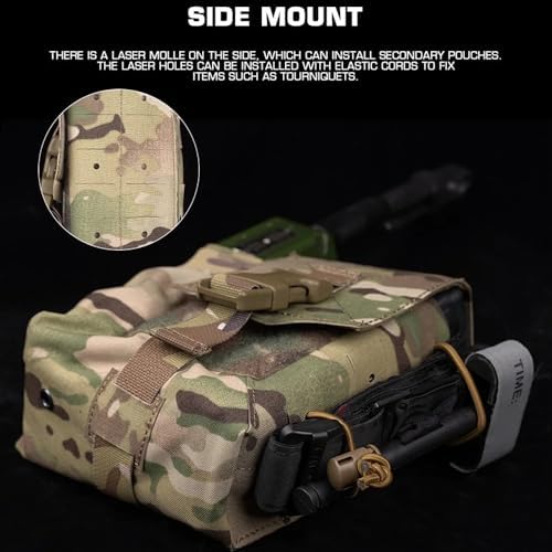 SINAIRSOFT Tactical Multi-Purpose Sub Pouch Mutant MOLLE Pouch for Radios Water Bottles Night Vision Goggle EDC Admin Pouch
