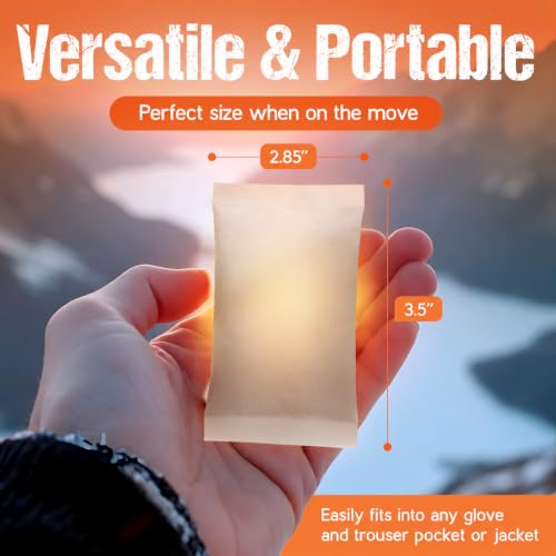 Disposable Hand Warmers Pack 40 Pairs - 11 Hour Natural Heat, Easy Activation