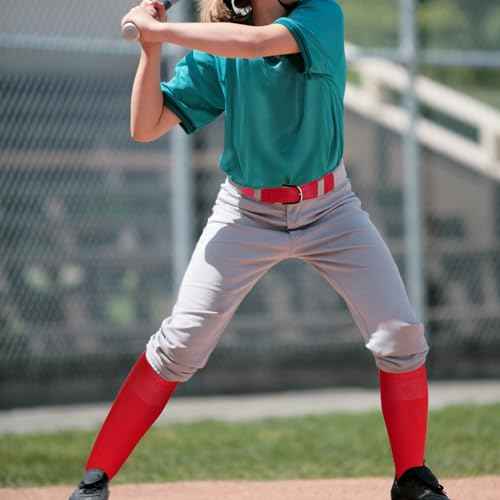 Dxhycc Youth Baseball Socks and Belt Combo Set Adjustable Softball Baseball Socks and Belt for Boys Girls