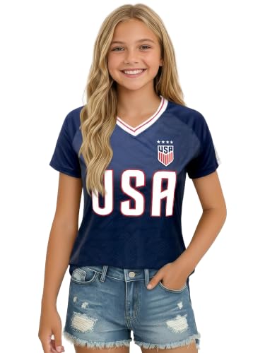 Girls’ USA Soccer Shirt Large - Trinity Rodman USWNT Youth Name & Number