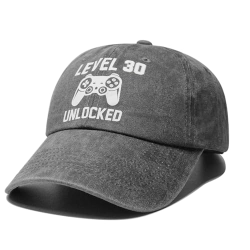 30th Birthday Gifts for Men Women - 30 Year Old Birthday Hat - Grey