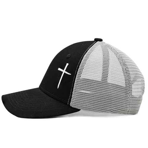 Christian Hats for Men Women, Jesus Cross Trucker Hat Christian Religious Gifts