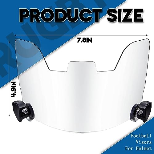 Football Helmet Visor Clear UV Protection for Youth & Adults Pack of 2