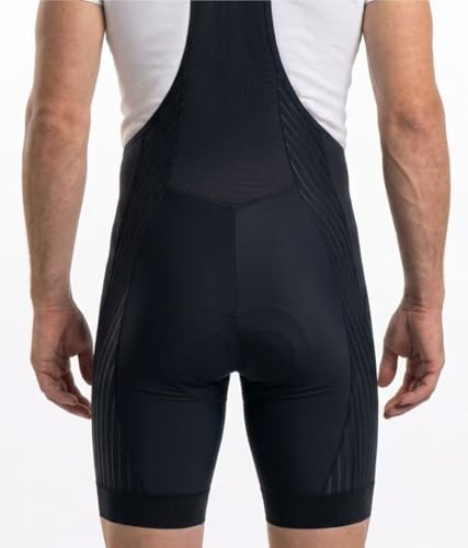 Men's Pro Aero Cycling Bib Shorts with 2 Side Pockets - X-Large Black