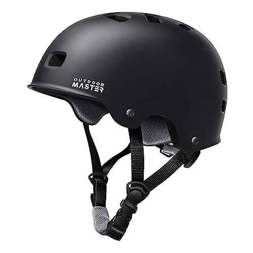 OutdoorMaster Skateboard Cycling Helmet - Two Removable Liners Ventilation Multi-Sport Scooter Roller Skate Inline Skating Rollerblading for Kids, Youth & Adults