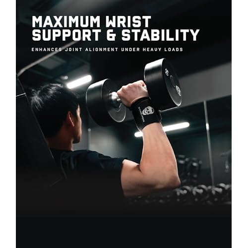 Gymreapers Weightlifting Wrist Wraps (IPF Approved) 18" Professional Quality Wrist Support with Heavy Duty Thumb Loop - Best Wrap for Powerlifting Competition, Strength Training, Bodybuilding