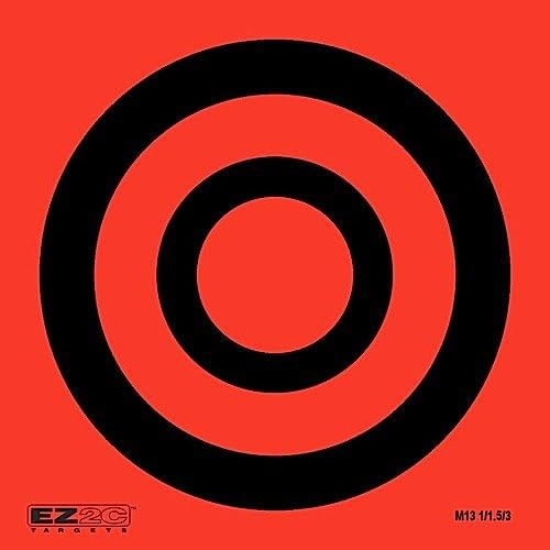 EZ2C Mini Shooting Targets, Bright Flourescent Self-Adhesive 3.5" x 3.5" (Tear-Off Pads of 25 or 100)