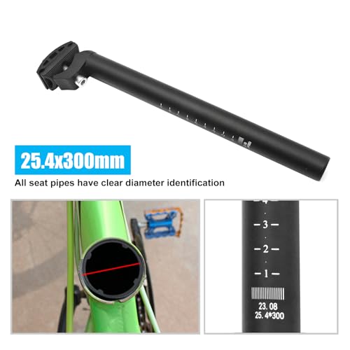 25.4MM Bicycle Seat Post with Adjustable Clamp - 300MM Length