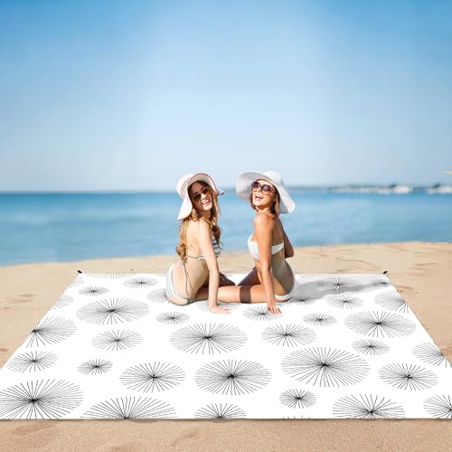 Beach Blanket, Waterproof Sandproof Beach Mat Lightweight Outdoor Picnic Blanket for Travel, Camping, Hiking