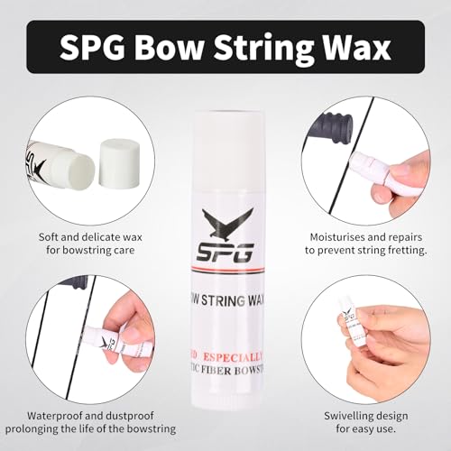 D Loop Material for Compound Bow 59ft Tear-Resistant Archery String with Wax
