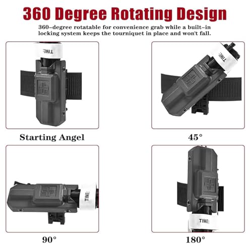 MOLLE Tactical Tourniquet Holder with QLS Adapter for CAT GEN 7 - Clip Version