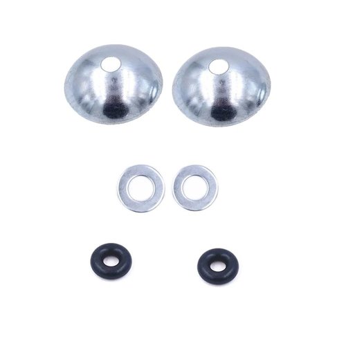SquEqu 2 Set Gym Cable Ball Stopper Domed Washer Bowl Rubber Ring Kit Replacement Parts for Gym Machine Steel Wire End Connector Weight Lift Pulley System Rope Joint Terminals Fitness Equipment