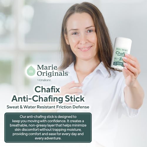 Marie Originals Chafix Anti Chafing Stick ? 2.5oz | Plant-Based Anti Chafe Stick with Shea Butter, Arrowroot & Tea Tree | Sweat & Water Resistant, No White Residue, Non Greasy Thigh Rub Protection