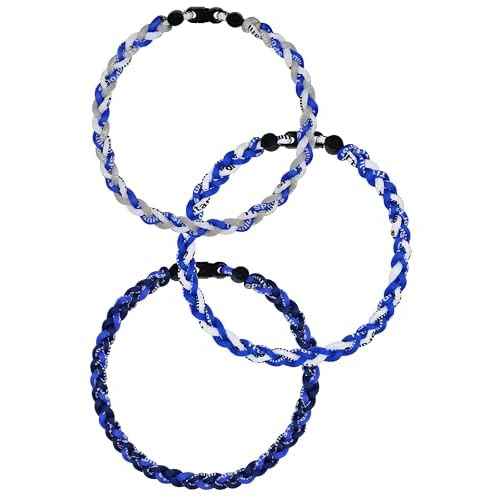 3 pcs Baseball Rope Necklaces, League Team Colors Braided Necklace, Baseball Team Gifts