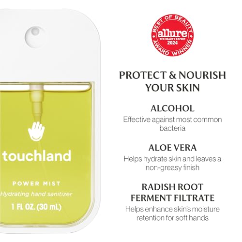Touchland Vanilla Indulgence Hand Sanitizer & Body Mist Set Travel Size Vanilla