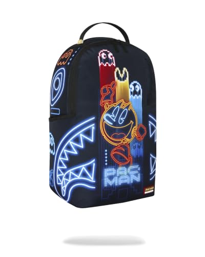 Sprayground PAC-MAN EAT EM UP Backpack - 18 Inch Polyester School Bag with Laptop Compartment