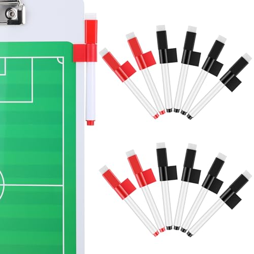Magnetic Dry Erase Markers for Coaches Clipboards - 12 Pack