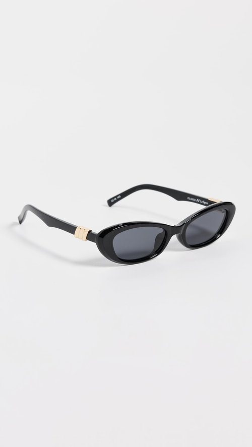 Le Specs Women's The Whisperer Sunglasses, Black, One Size