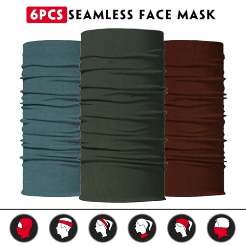 Neck Gaiter for Men Women Headwear Bandana Head Wrap Face Scarf Mask Cover Warmer Balaclava-Seamless & Versatile