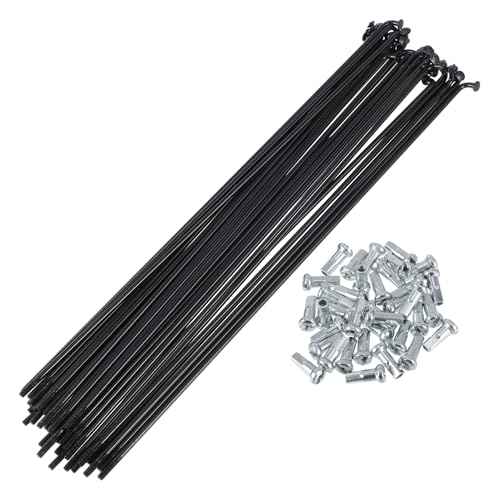 1 Set Universal Bicycle Spokes 13G 215mm Length Bike Wheel Spokes Nipple Black 45 Steel