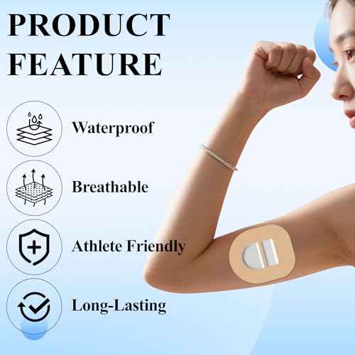 Nepia Omnipod 5 Overpatches 30-Pack Flesh, Waterproof Sweatproof Patches, Long-Lasting 14-Day Adhesion, Hypoallergenic Latex-Free for Sensitive Skin