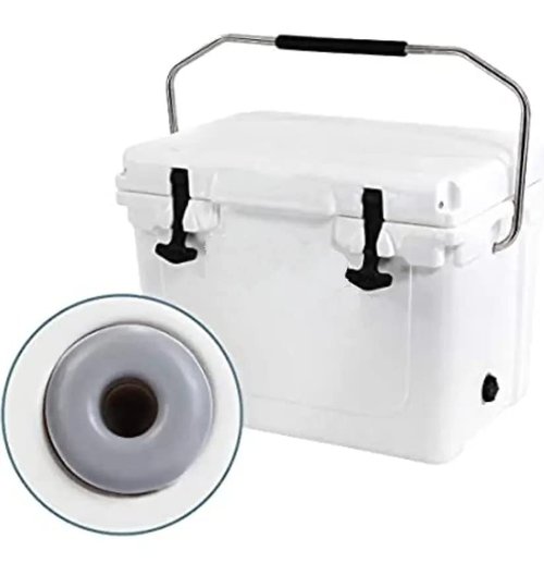 TRAPSKI Rack Replacement Cooler Feet | Common 20qt 45qt 65qt 110qt 145qt Cooler Rubber Feet for Popular Coolers, Yeti® Coolers, Tundra Roadie Tank Hard Sided | Non-Slip Non-Scratch Rubber Feet, Gray