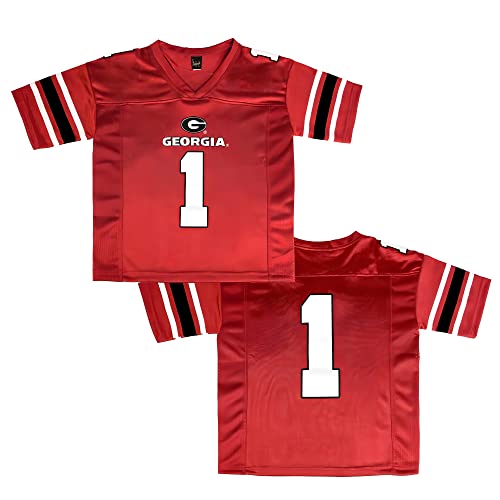 Toddler Football Jersey - Georgia Bulldogs Red 4T - Little King NCAA Team Uniform