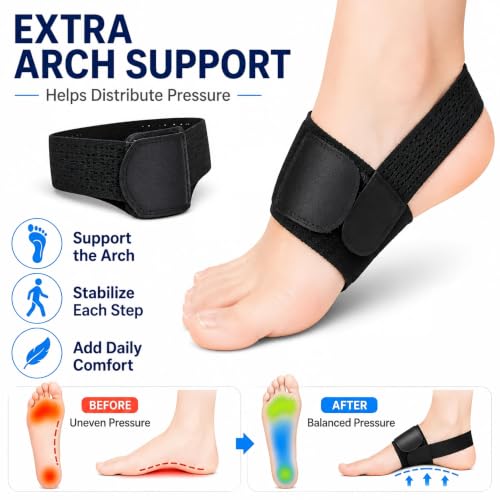 Bunion Corrector Kit for Women & Men with Toe Separator Arch Support Gel Pad - Day & Night Relief, Adjustable Hallux Valgus Splint - Variation 1