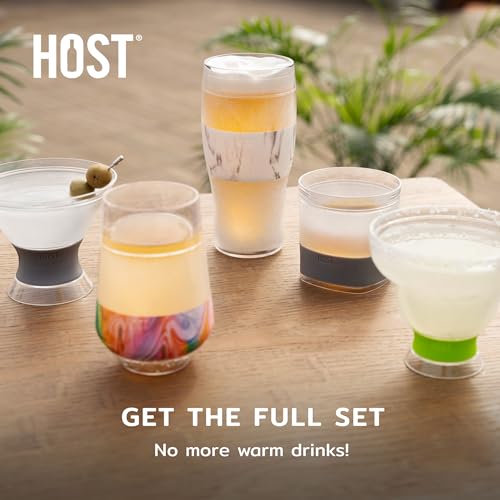 Gray Set of 2 Insulated Martini Cooling Cups - Double Wall Chill Glasses